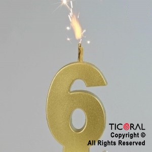 VELA BENGALA ORO NUMERO 6 X 1